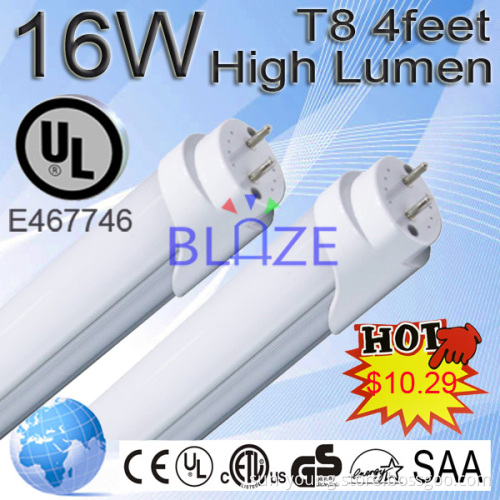 2014 Super Bright UL DLC Certified High Lumen LED Tube Lighting T8 16W 4Ft